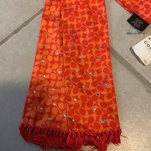 Coach Accessories - NWT Coach Signature Print Skinny Silk Scarf
